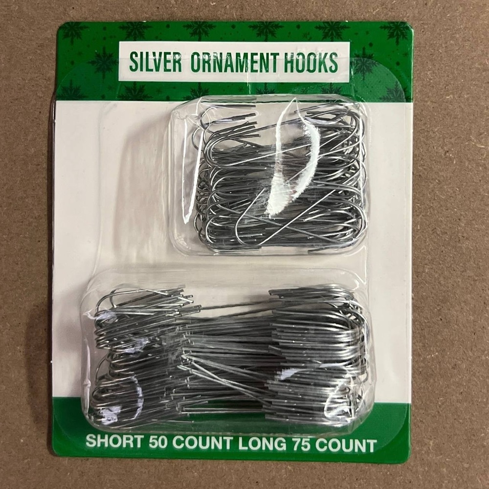 125 Green Christmas Ornament Hooks Assorted Sizes 50 Short 75 Long NEW